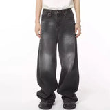 Men Daily Designer Brand Hot Sale Jeans Male Vintage American Style Denim Pants Baggy Straight Wide Leg Casual Denim Trousers