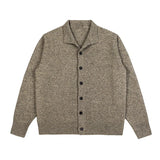 Japanese Vintage Cardigan Coats Light Luxury Knitted Lapel Long Sleeve Men Sweater Jacket Leisure Premium Quality Knitwear M-3XL