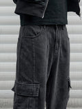 Y2k New Baggy Jeans Male Hip Hop Harajuku Trousers Wide Leg Denim Pants Men's Jeans Streetwear Korean Oversize Cargo Pants