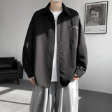 Mens Long Sleeve Shirts Solid Color Casual Loose Fit Spring Summer Oversized Minimalist Top Breathable Comfortable Daily Wear