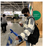 New Fashion Striped Men Polo Sweater Light Luxury Korean Popular Knitwear Premium Quality Long Sleeve Pullover Trendy Streetwear