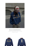American Retro High-end Fashion High Street Jacket Men Women Couple Autumn Winter Trendy Splicing Embroidered Short Men's Jacket