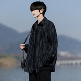 Long Sleeve Shirts Striped Spring outdoor Fashing New Breathable Hiking Work Shirt Casual Button Down Shirt with Pocket