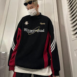 Baggy Two Piece Set for Men Parachute Wide Leg Pants Sweatshirts Outfit Tracksuit Men Polo Vintage Casual Streetwear
