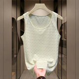 Mens Vest Casual Camisole Narrow Shoulder Sleeveless Vest Summer Casual Sports Ice Silk Quick Drying Vest Men's Clothing Unisex