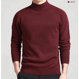 Winter Solid Men's New Half High Neck Long Sleeve Sweater Autumn Slim Fit Korean Version Thickened Comfortable Versatile Top