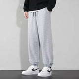 Elegant Fashion Harajuku Slim Fit Ropa Hombre Loose All Match Sport Casual Pants Solid Pockets Straight Cylinder Leggings