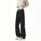 Vintage Men's Casual Pants Cotton Classic Solid color Retro Harajuku Spring Loose Falling Straight Canvas slacks