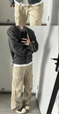 Punk Gray Denim Jacket Men's American Retro Heavy Industry Coat Metal Design Stand Collar Old Washed Short Spliced Street Jacket