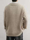 Pullovers Men Ulzzang Minimalist Cozy Warm Vintage Sweaters Lazy Style Handsome Autumn Winter Fashion High Street