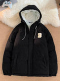 autumn and winter street fashion corduroy thick jacket for men and women couple personalized loose retro casual Harajuku