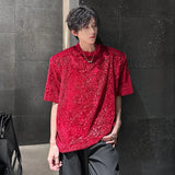 Summer Jacquard Tshirts Men Oversized Streetwear T Shirts Women Mens Fashion Harajuku T-Shirt Male Vintage Top Tees Female