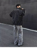 Street Zipper Jacket High-end Handsome Stand-up Collar Coat American 2025 Retro Handsome Work Jacket Loose Top Urban