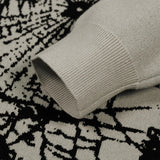 American Trendy Men's Sweaters Winter High Street Spider Web Jacquard O Neck Long Sleeve Pullover Retro Harajuku Gothic Knitwear