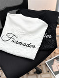 Classic Letter Shirt Summer White Short-sleeved T-shirt Men's 2025 New American Design Niche Couple's Half-sleeved Cityboy Top