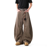 Unisex Brown Loose Fit Wide Leg Casual Pants Sportswear Lounge Joggers Street Fashion Athleisure Trendy Stylish Design Comfort