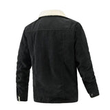 Fashion Winter New Men's Corduroy Plush Jacket Casual Jacket Trend Men's Clothing Men Outwear
