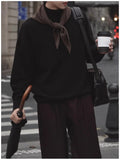 New Korean Fashion Men Sweater Light Luxury Trendy Turtleneck Knit Solid Color Pullover Leisure Retro Long Sleeve Basic Knitwear