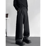 Brown Suit Pants Men Society Mens Black Dress Pants Korean Loose Casual Straight Pants Mens Office Formal Trousers Large Size