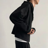 Zip Up Hoodies Men Solid Basic Hooded Outerwears Casual Autumn Korean Fashion Handsome College High Street All-match Hombre Худи