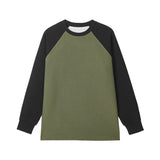 Mens Long Sleeve T Shirts Casual Round Neck Cotton Moisture Wicking Tees Tanks Patchwork Undershirts Loose Fit Tshirts for Men