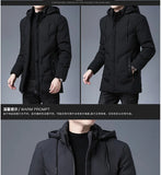 Men's Thicken Outwear Parkas Top Quality New Clothing Fashion Brand Hooded Casual Fashion Long Jackets Winter Windbreaker Coats
