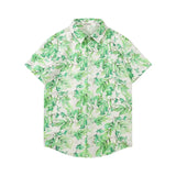 American Retro Floral Shirt, Travel Vacation Beach Flower Shirt, Loose Large Size Clothes for Men and Women