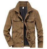 Winter Bomber Jackets Men's Streetwear Motorcycle Corduroy Coats Men's Windbreaker Multi-pocket Cotton Cargo Parkas