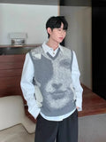 Autumnr and Winter Sleeveless Waistcoat High Quality Sweaters Male Korean Fashion Harajuku Top Streetwear Y2k Men's Knitted Vest