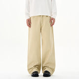 Baggy Wide-leg Jeans 100% Cotton Comfortable Breathable Autumn Casual Denim Pants Loose Straight Trousers Fashion Streetwear