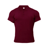 New Summer Fashion Mens Polo Shirt Stretch Cotton Gym Clothing Sports Polos Male Spring Casual Short Sleeve Breathable T Shirt
