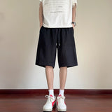 Summer Shorts Men Fashion Black White Casual Shorts Men Japanese Streetwear Loose Ice Silk Shorts Mens Bermuda Shorts M-3XL