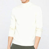 Winter Solid Men's New Half High Neck Long Sleeve Sweater Autumn Slim Fit Korean Version Thickened Comfortable Versatile Top