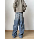 Streetwear Loose Jeans Men New Korean Style Fashion Loose Straight Wide Leg Pants  Men's Brand Clothing baggy jeans hot