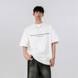 White T Shirt Oversized Cotton for Men Men's Summer 5XL T-shirts Letter Print Male Casual Wear Tee Shirts Big Size Tshirts