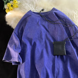 Washed Vintage Men Women T-Shirts Street Hip Hop Retro Punk T Shirt Harajuku Casual Cotton Short Sleeve Acid Wash TShirts Tops