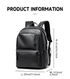 Travel Backpack Men High Quality Casual PVC Leather Waterproof Backpack Multifunction Large Capacity Bag Business School Fashion