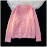 Pink Men's Winter Sweater Solid Knit Pullover Sweater Man Black Winter Sweater For Man Pullover Knitted Top Autumn New