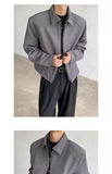 Black Short Autumn Suit Jacket Male College Preppy Wearing American Baseball Uniforms with High-end Shoulder Pad Jacket Chic