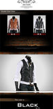 Spring Autumn Motorcycle Sleeveless Vest Jacket Korean Slim-fitting Casual Spring Mens Vest Suit Pu Leather Waistcoat