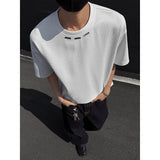 Summer Short Sleeved T-shirt Men Black Casual T Shirt Men Streetwear Korean Loose Round Neck Tshirt Mens Top Large Size 4XL