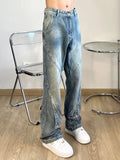 Trousers Light Blue Flared Male Cowboy Pants Straight Jeans for Men Bootcut Harajuku New in High Quality Designer Fashion