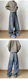 Streetwear Loose Jeans Men 2025 New Korean Style Fashion Loose Straight Wide Leg Pants  Men's Brand Clothing baggy jeans hot