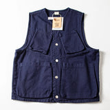 Japan Retro Heavy Twill Fabric Tooling Vest Functional Waistcoat Loose Fashionable High-end Pocket Couple Jacket Top Aesthetic