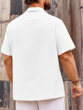 Casual Mens Linen Shirts Spring Summer Fashion Short Sleeve Buttoned Lapel Shirt For Men Vacation Seaside Beach Cardigans