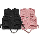 Summer Multi-pockets Cargo Vests for Men Personality Loose Fashion Sleeveless Coat Streetwear Ulzzang Fashion New Chaleco Hombre