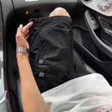 Summer Thin Shorts Men Fashion Retro Pocket Shorts Men Japanese Streetwear Hip-hop Loose Cargo Shorts Mens Beach Shorts M-4XL