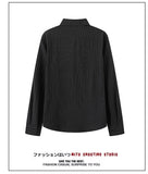 New Naples Business Men Shirts Light Luxury Textured Lapel Striped Long Sleeve Cardigan Leisure Premium Commuter Blouse S-4XL