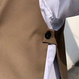 Vest for Men Loose Casual All-match Spring Autumn Advanced Side-slit Solid Color Korean Style Simple O-neck Button Designer Soft