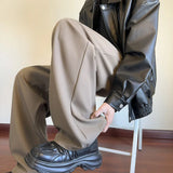 Black Suit Pants Men Fashion Society Mens Dress Pants Korean Casual Wide Leg Pants Mens Office Formal Trousers Large Size 5XL